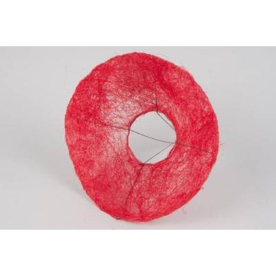 Каркас для букета сизаль гладкий 25 см красный