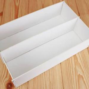 Кашпо подарочное деревянное 34.5*22*9.5 см Белый 2 отдела 15222