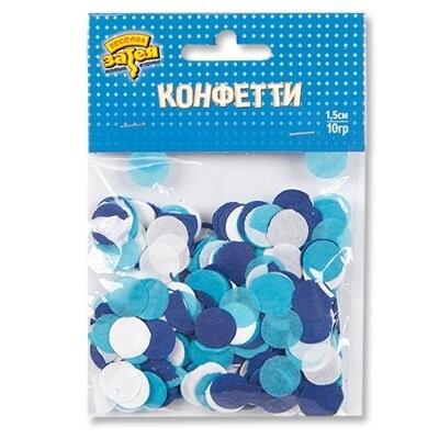 Конфетти Круги тишью ассорти голубое 1501-4086