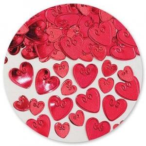 Конфетти Сердца с вензелем красный 14 г 1501-0209