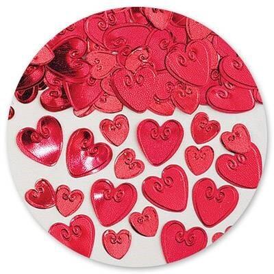 Конфетти Сердца с вензелем красный 14 г 1501-0209