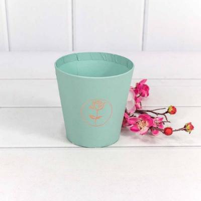 Коробка для цветов конус с тиснением 10.7*10.6 см Тиффани 4405829