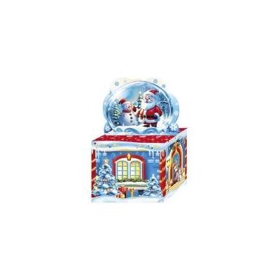 Коробка картонная для сладких подарков 14.5*10*12 см Снежный шар 0.8 кг