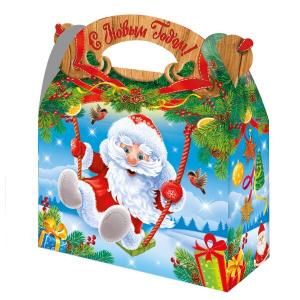 Коробка картонная для сладких подарков 22*9*20 см Скоро-скоро Новый год 1.5 кг