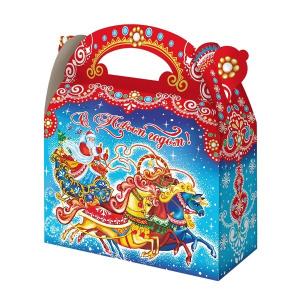 Коробка картонная для сладких подарков 22*9*20 см Тройка 1.5 кг