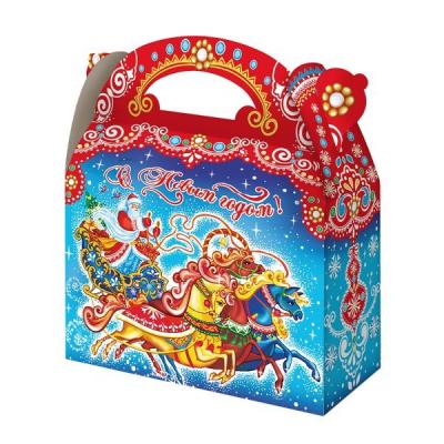 Коробка картонная для сладких подарков 22*9*20 см Тройка 1.5 кг