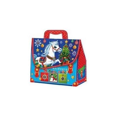 Коробка картонная для сладких подарков 23*10.5*21.5 см Портфельчик детский 1.5 кг