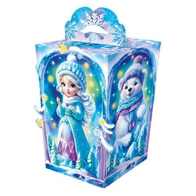 Коробка картонная для сладких подарков 8*11*8 см Льдинка 0.7 кг