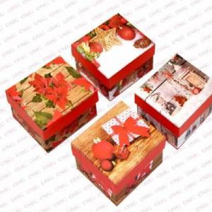 Коробка подарочная Квадрат 9,5*9,5*5,5 Новгодняя