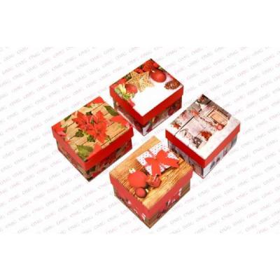 Коробка подарочная Квадрат 9,5*9,5*5,5 Новгодняя