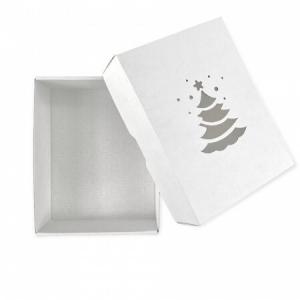 Коробка самосборная 19*15.5*6 см Елка белый крышка/дно 517731