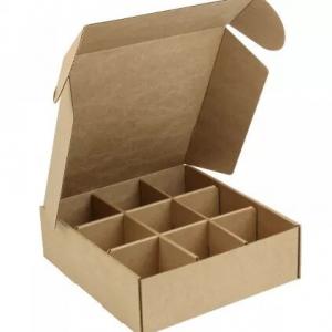 Коробка самосборная 22*24*7 см Бурый с разделителями 517772