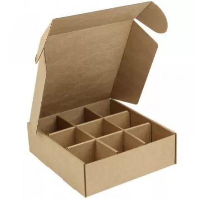 Коробка самосборная 22*24*7 см Бурый с разделителями 517772