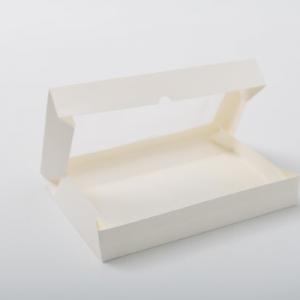 Коробка самосборная 26*15*4 см Крафт белый с окном 516792