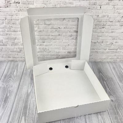 Коробка самосборная 28*28*7 см МГК белый с окном 51746