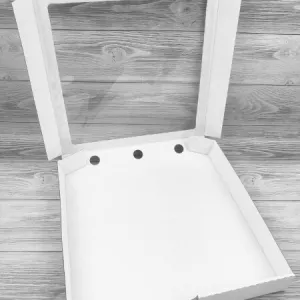 Коробка самосборная 30*30*4 см МГК белый с окном 51747