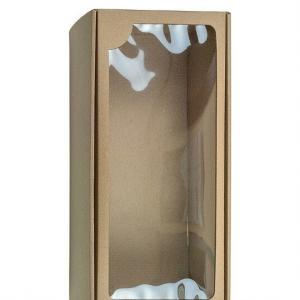 Коробка самосборная 35*16*12 см МГК бурый с окном 51750