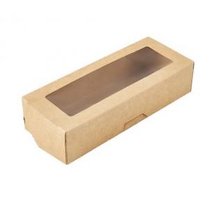 Коробка самосборная 7*16.5*4 см Крафт с окном 51770