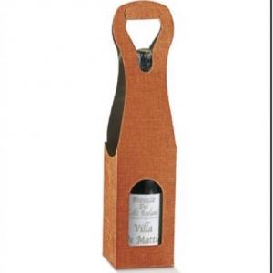 Коробка самосборная 9*9*41 см Под бутылку с окном 590171