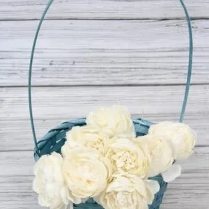 Корзина плетеная (бамбук) 19*19*32 см Голубой 566029