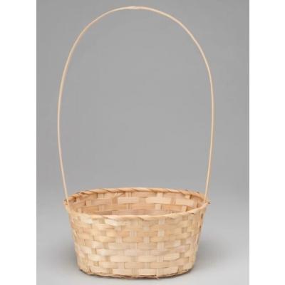 Корзина плетеная (бамбук) 30*22*Н13/49 см Натуральный 50007