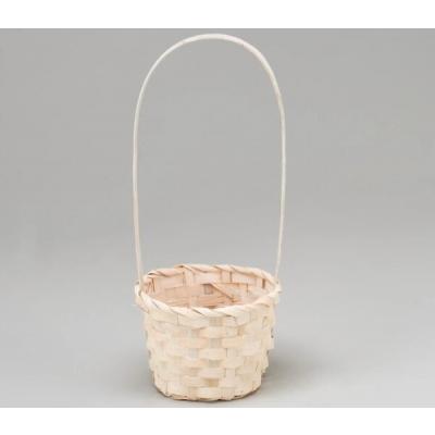 Корзина плетеная (бамбук) D13*H9.5/28 см Белый 50146