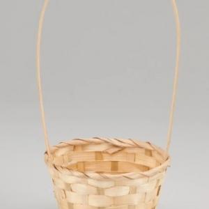 Корзина плетеная (бамбук) D13*H9.5/28 см Натуральный 50011