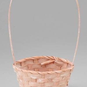 Корзина плетеная (бамбук) D13*H9.5/28 см Персиковый 50013
