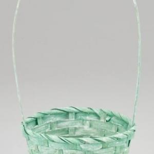 Корзина плетеная (бамбук) D13*H9.5/28 см Светло-зеленый 50015