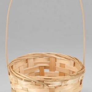 Корзина плетеная (бамбук) D17*H9*НН30 см Натуральный 50018