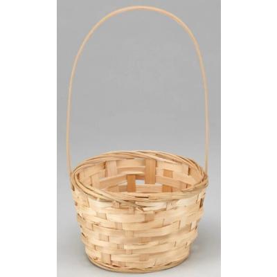 Корзина плетеная (бамбук) D17*H9*НН30 см Натуральный 50018