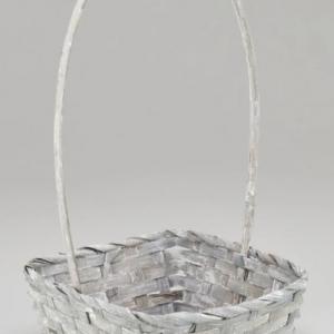 Корзина плетеная (бамбук) D18*18*H8/32 см Серый 50019