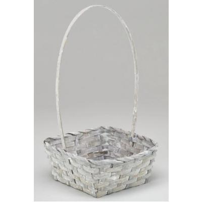 Корзина плетеная (бамбук) D18*18*H8/32 см Серый 50019