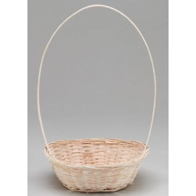 Корзина плетеная (бамбук) D19*H5/31 см Белый 50021