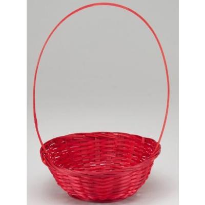 Корзина плетеная (бамбук) D19*H5/31 см Красный 50023