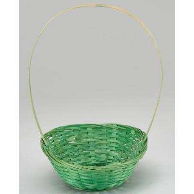 Корзина плетеная (бамбук) D19*H5/31 см Зеленый 50022