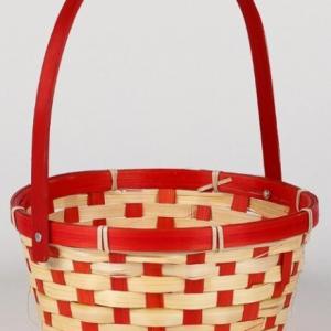 Корзина плетеная (бамбук) D21*H10/24 см Красный 50030