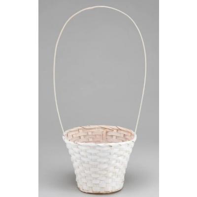 Корзина плетеная (бамбук) D23*H17/53 см Белый 50033