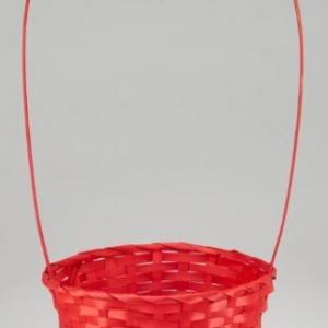 Корзина плетеная (бамбук) D23*H17/53 см Красный 50034