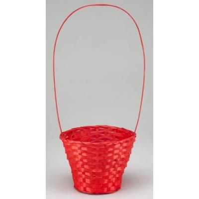 Корзина плетеная (бамбук) D23*H17/53 см Красный 50034
