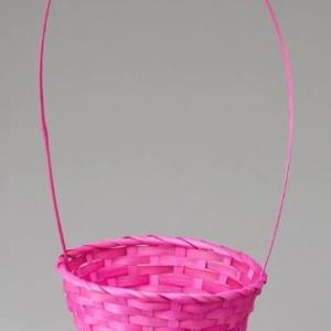 Корзина плетеная (бамбук) D23*H17/53 см Розовый 50035