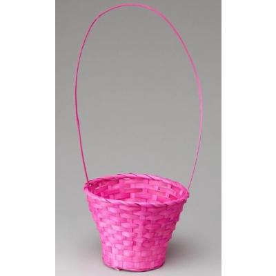 Корзина плетеная (бамбук) D23*H17/53 см Розовый 50035