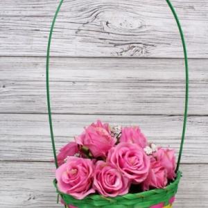 Корзина плетеная (бамбук) d=25*18, h=10/45 см Зеленый 562537