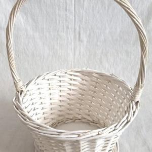 Корзина плетеная (ива) 25*25*13*35 см Белый 50036