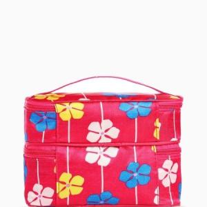 Косметичка на молнии, с отделами, с рисунком «Полевые цветы» 577341
