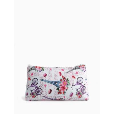 Косметичка-пенал на молнии белая/разноцветная 574300