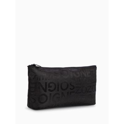 Косметичка-пенал на молнии с буквами чёрная 574609