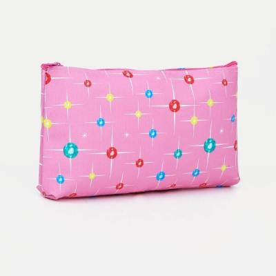 Косметичка простая на молнии 19*1.5*10 см Штрихи розовый 571458р