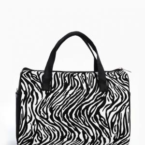 Косметичка-сумка на молнии Чёрная/белая 577346