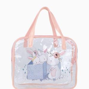 Косметичка-сумка с ручками, для бассейна, пудрово-розовая 574671